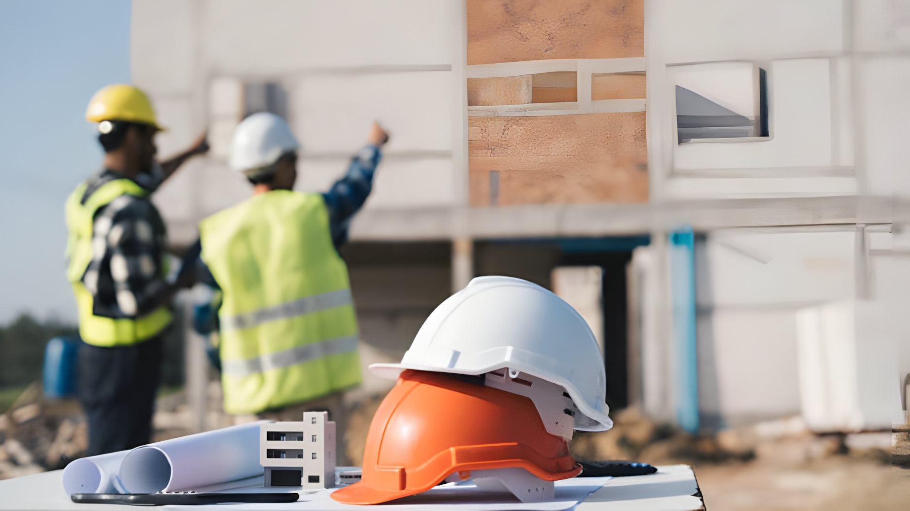 chantier de ravalement de façade