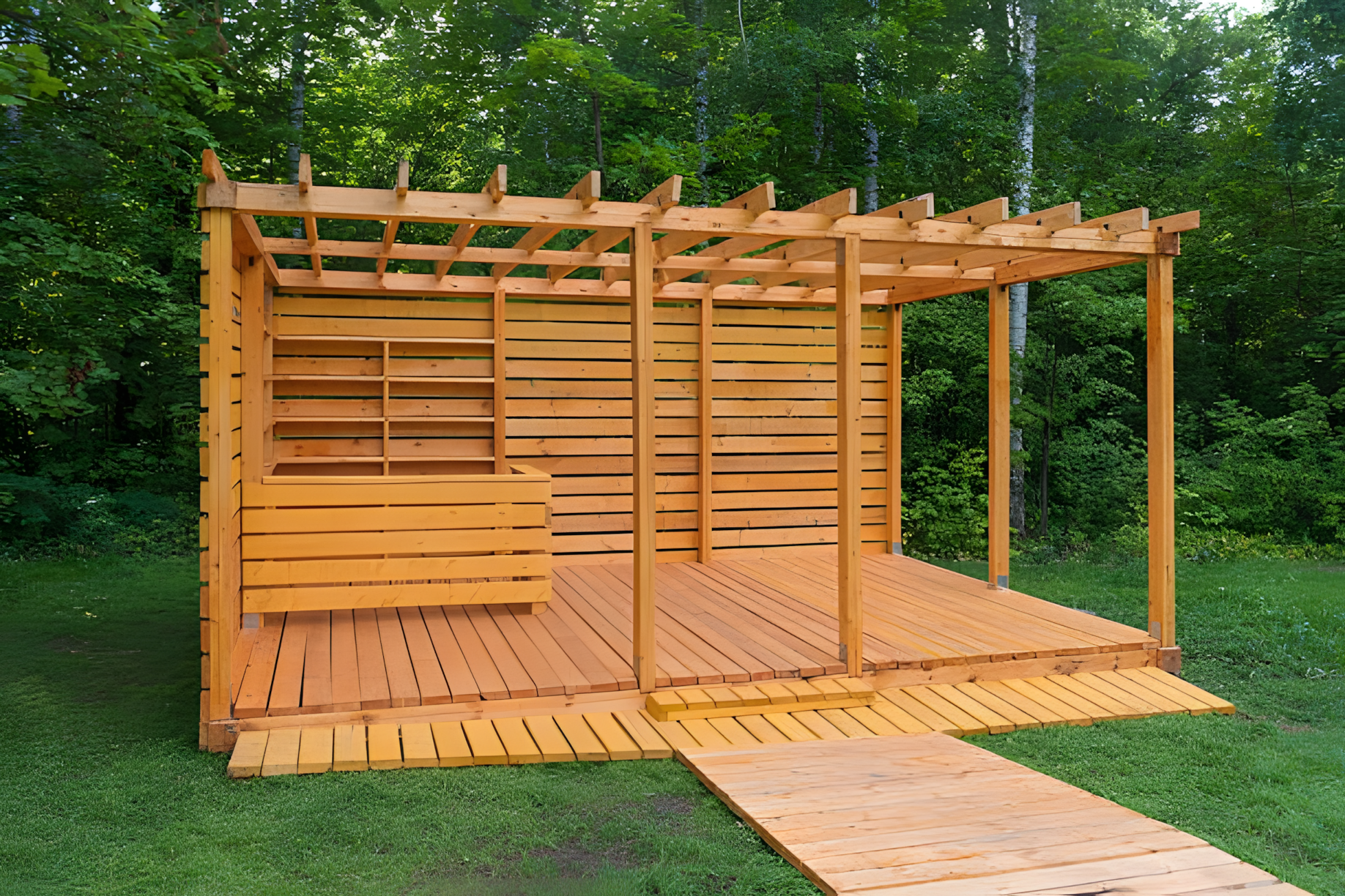 exemple de carport en bois pouvant être construite par l'entreprise art'yss